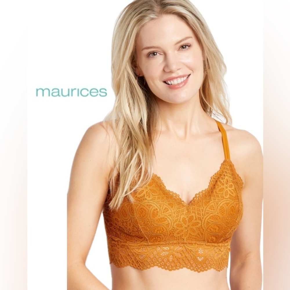 ✨Maurices Goldy Strappy back bralette size Small gold women’s NWOT - Picture 1 of 5